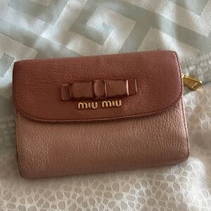 Miu Miu Blush Pink Leather Wallet